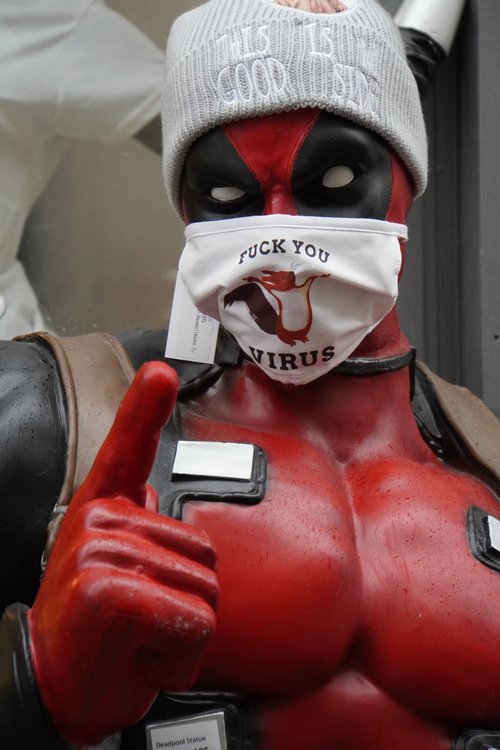 F*ck You Virus. Deadpool. Superheld, Marvel