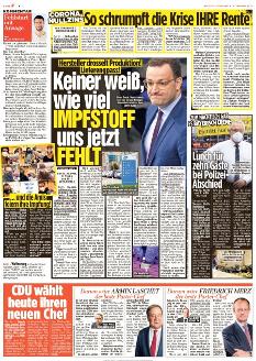 Bild-Zeitung 16. Januar 2021