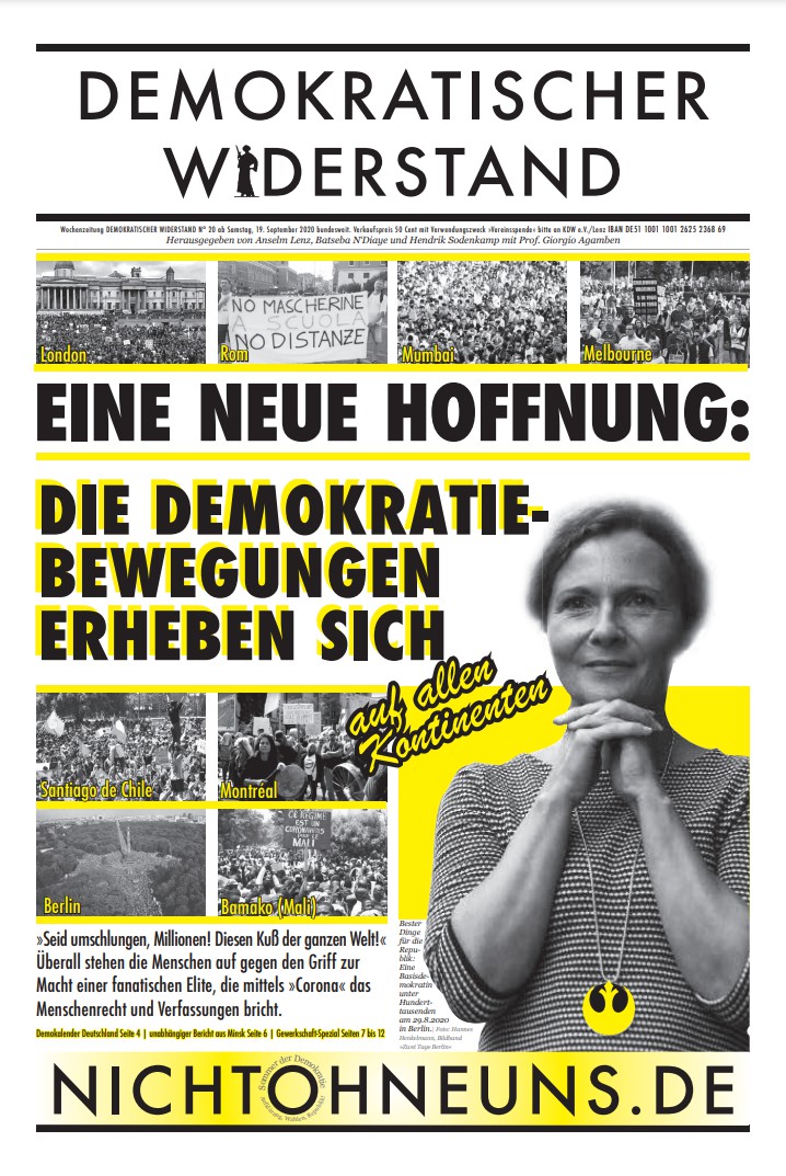 Cover Demokratischer Widerstand Zeitung 20 2020