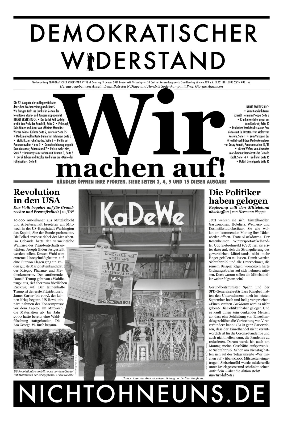 Cover Demokratischer Widerstand Zeitung 32 2020