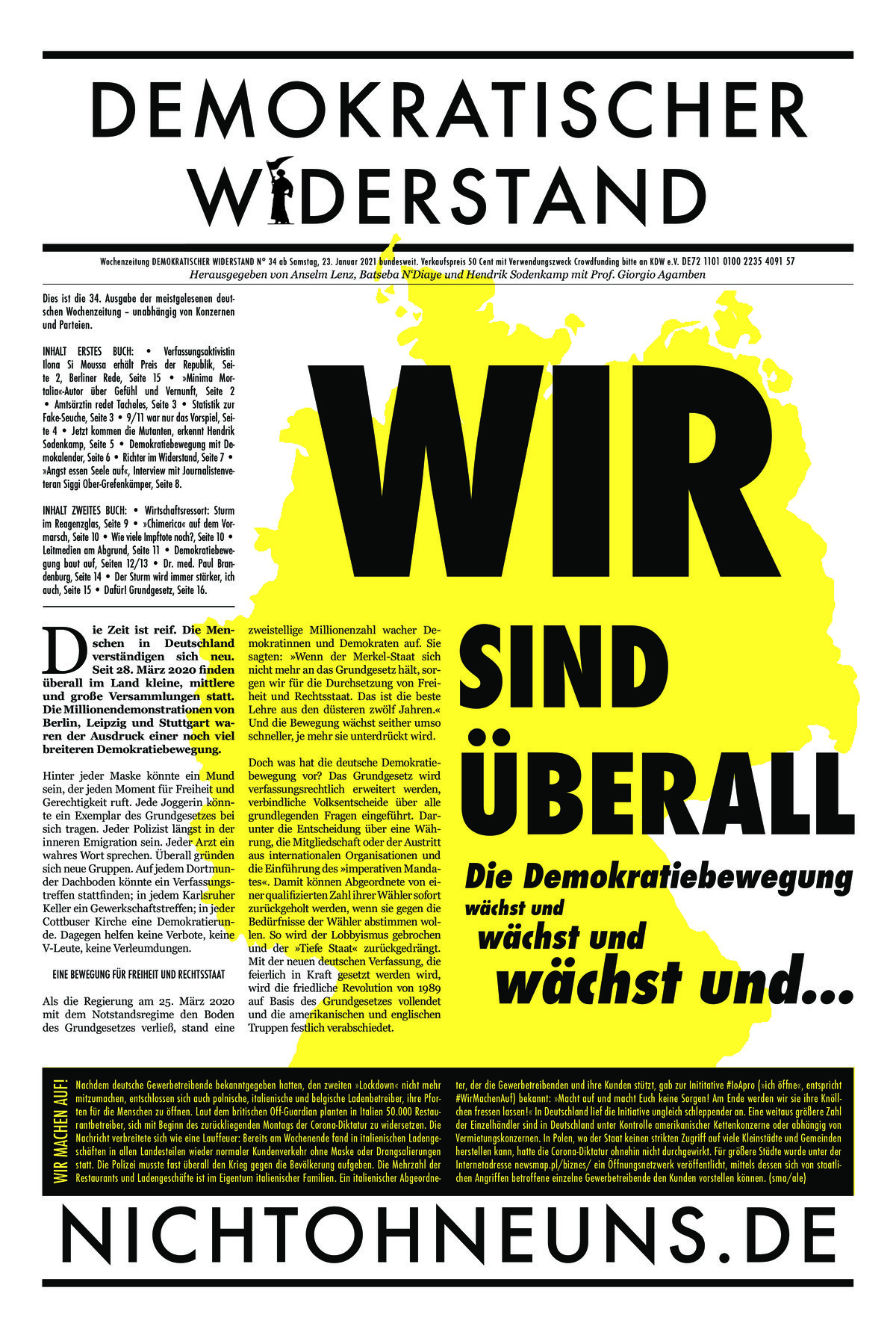 Cover Demokratischer Widerstand Zeitung 34 2020