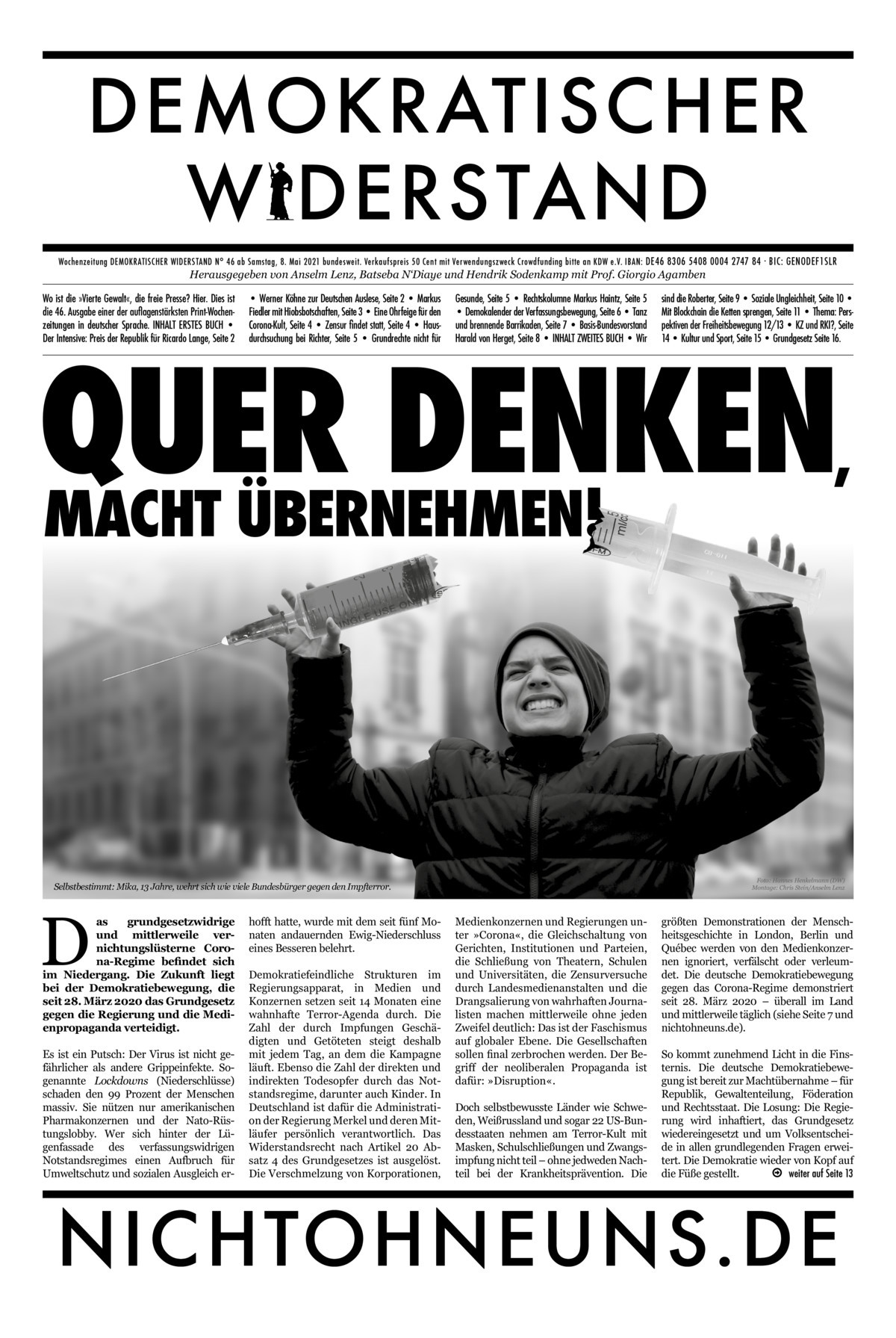 Cover Demokratischer Widerstand Zeitung 46 2020