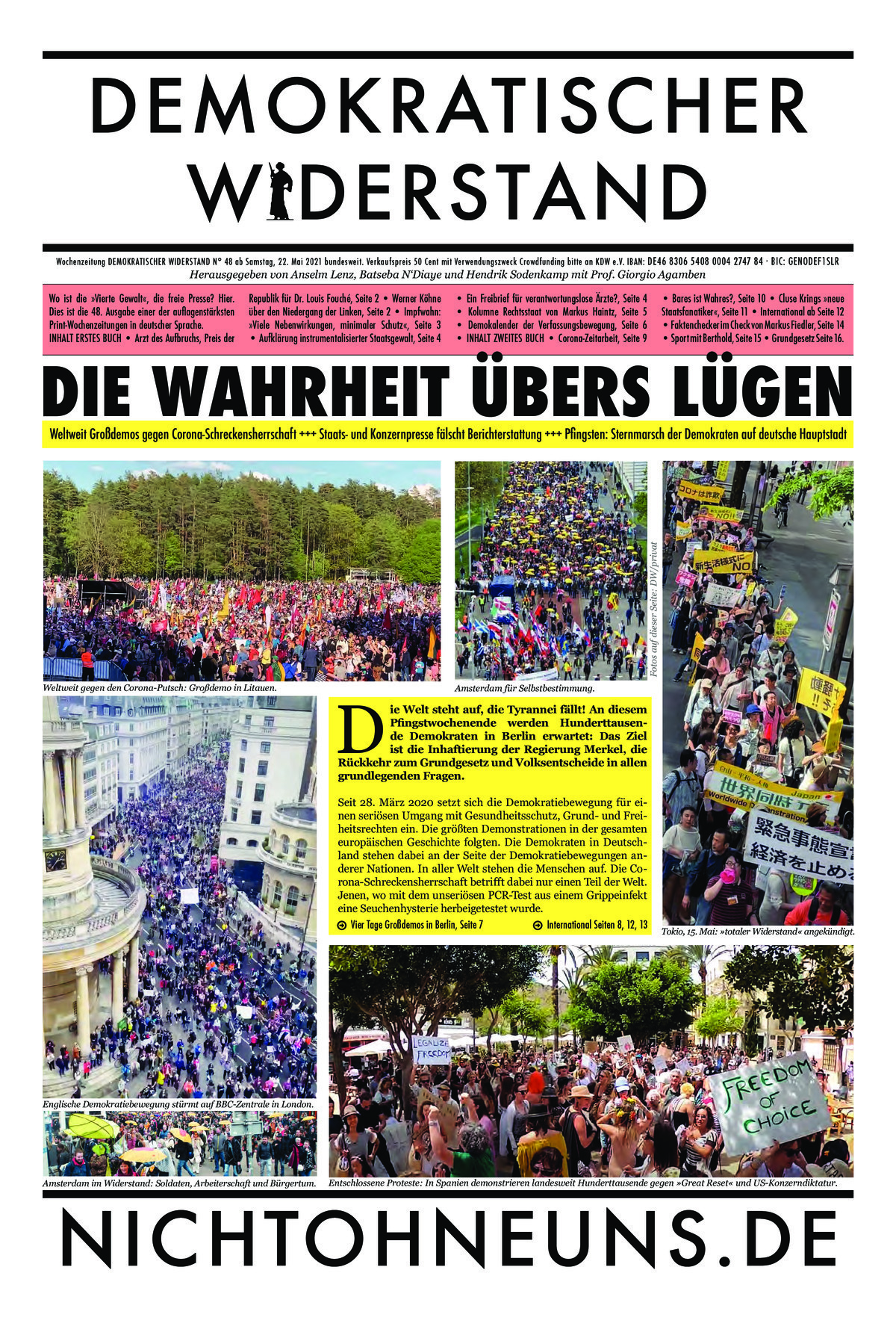 Cover Demokratischer Widerstand Zeitung 48 2020