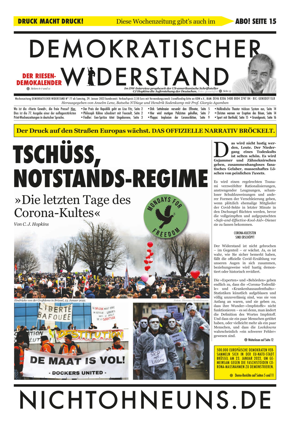 Cover Demokratischer Widerstand Zeitung 77 2020