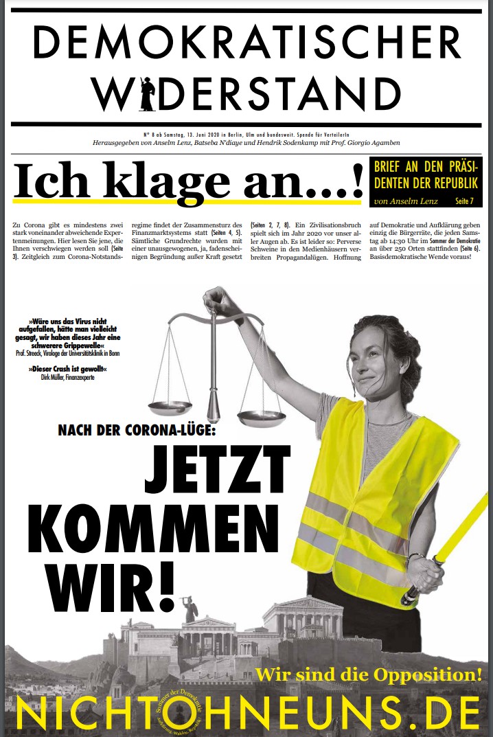 Cover Demokratischer Widerstand Zeitung 8 2020