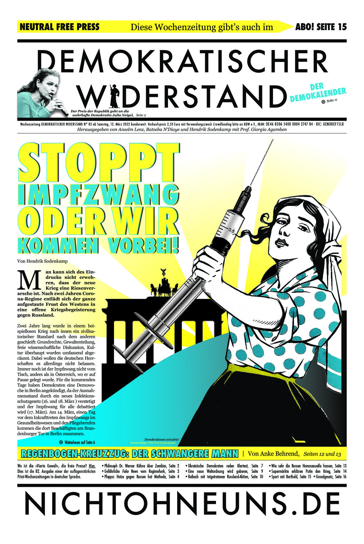 Cover Demokratischer Widerstand Zeitung 82 2020