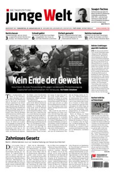 Junge Welt Zeitung 23. Januar 2020