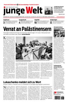 Junge Welt Zeitung 15. August 2020