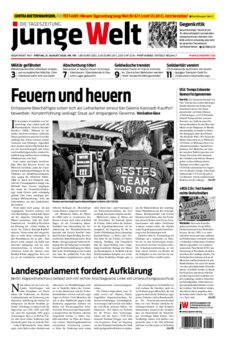Junge Welt Zeitung 21. August 2020