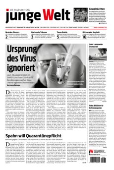 Junge Welt Zeitung 25. August 2020