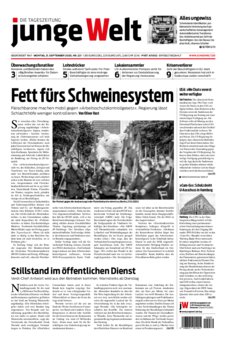 Junge Welt Zeitung 21. September 2020