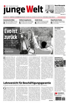 Junge Welt Zeitung 10. November 2020