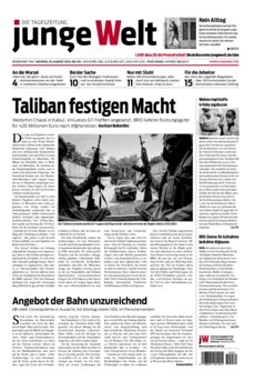 Junge Welt Zeitung 23. August 2021
