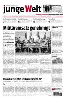 Junge Welt Zeitung 26. August 2021