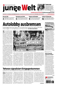 Junge Welt Zeitung 13. September 2021