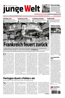 Junge Welt Zeitung 20. September 2021