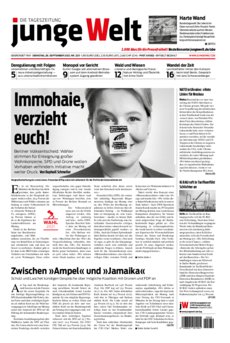 Junge Welt Zeitung 28. September 2021