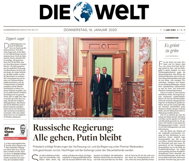 Die Welt Zeitung 16. Januar 2020