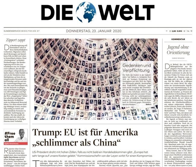 Die Welt Zeitung 23. Januar 2020