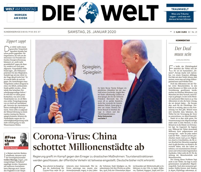 Die Welt Zeitung 25. Januar 2020