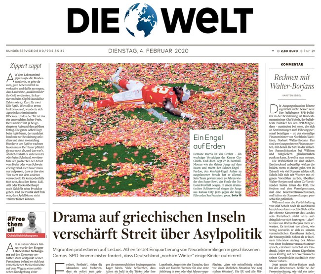 Die Welt Zeitung 4. Februar 2020
