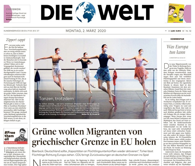 Die Welt Zeitung 2. März 2020