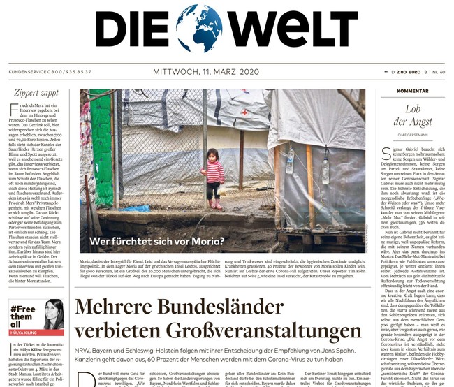 Die Welt Zeitung 11. März 2020