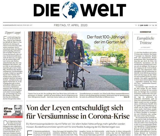 Die Welt Zeitung 17. April 2020