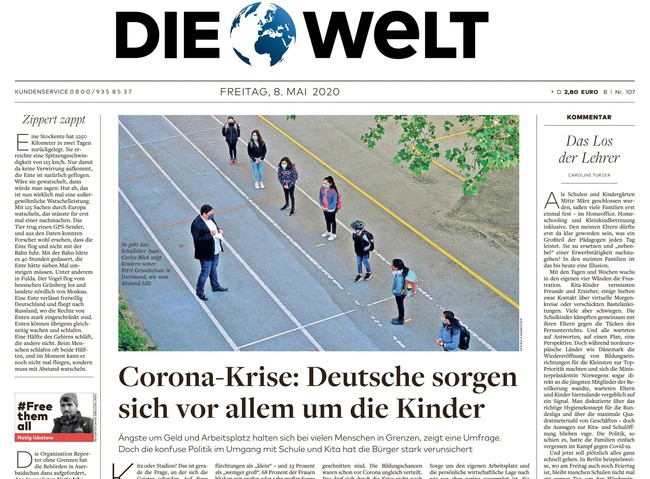 Die Welt Zeitung 8. Mai 2020