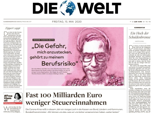 Die Welt Zeitung 15. Mai 2020