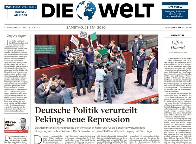 Die Welt Zeitung 23. Mai 2020