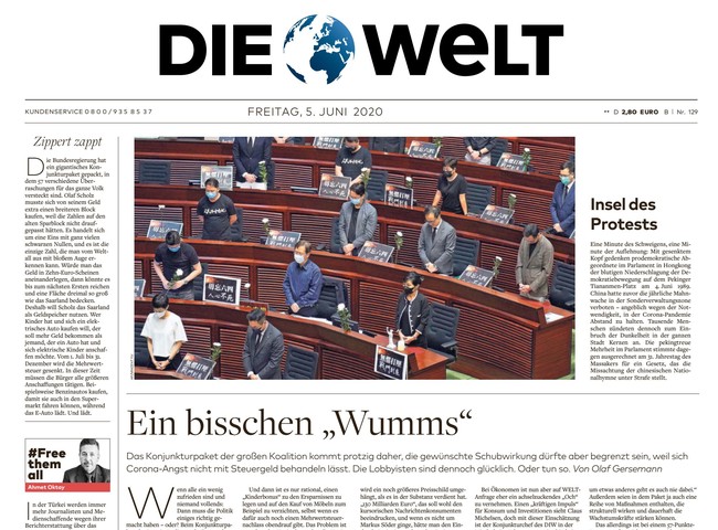 Die Welt Zeitung 5. Juni 2020