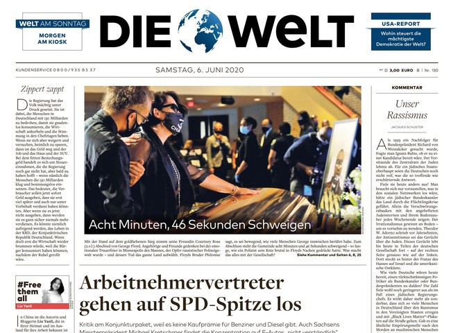 Die Welt Zeitung 6. Juni 2020