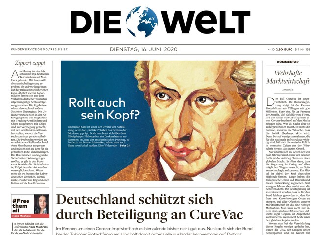 Die Welt Zeitung 16. Juni 2020