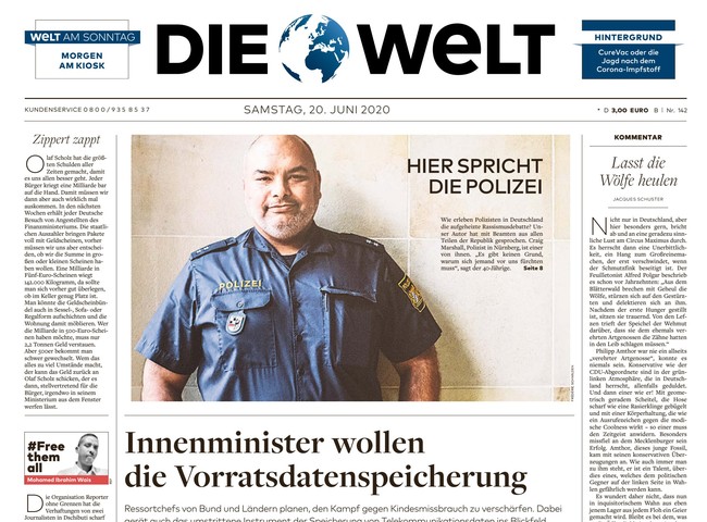 Die Welt Zeitung 20. Juni 2020