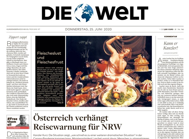 Die Welt Zeitung 25. Juni 2020