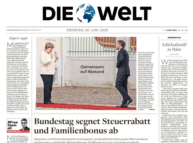 Die Welt Zeitung 30. Juni 2020