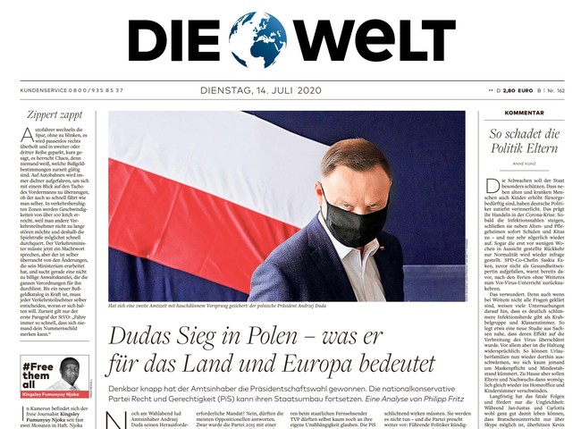 Die Welt Zeitung 14. Juli 2020