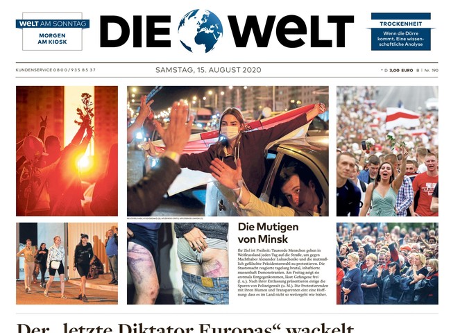 Die Welt Zeitung 15. August 2020