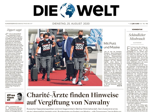Die Welt Zeitung 25. August 2020