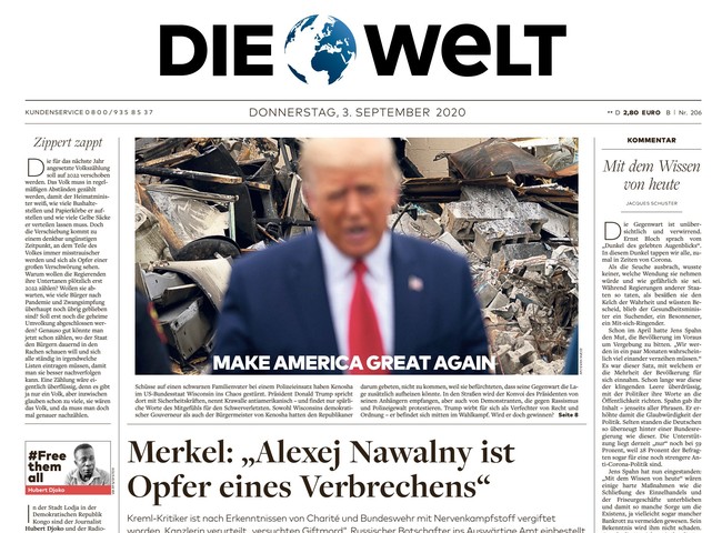 Die Welt Zeitung 3. September 2020