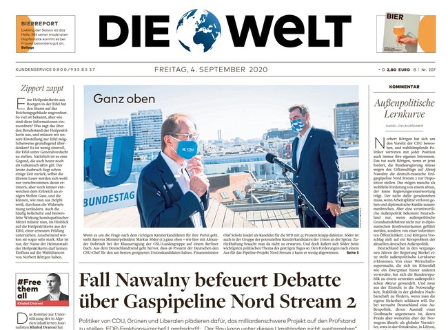 Die Welt Zeitung 4. September 2020