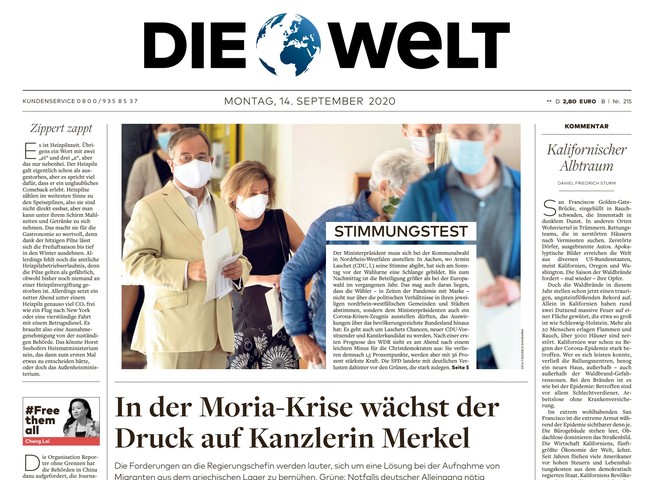 Die Welt Zeitung 14. September 2020