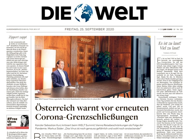 Die Welt Zeitung 25. September 2020