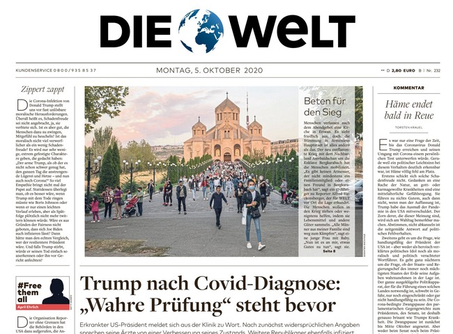 Die Welt Zeitung 5. Oktober 2020