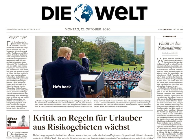 Die Welt Zeitung 12. Oktober 2020