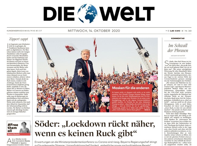 Die Welt Zeitung 14. Oktober 2020