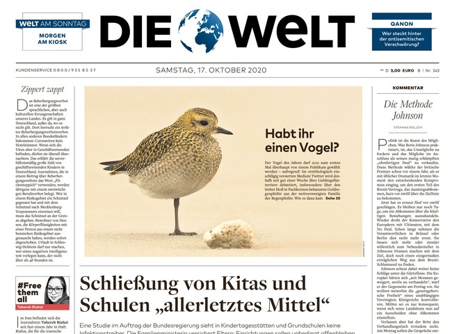 Die Welt Zeitung 17. Oktober 2020