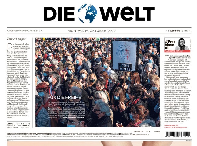Die Welt Zeitung 19. Oktober 2020