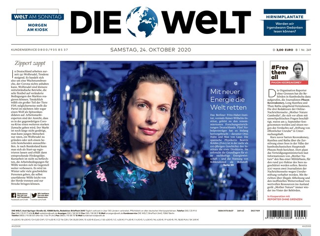 Die Welt Zeitung 24. Oktober 2020